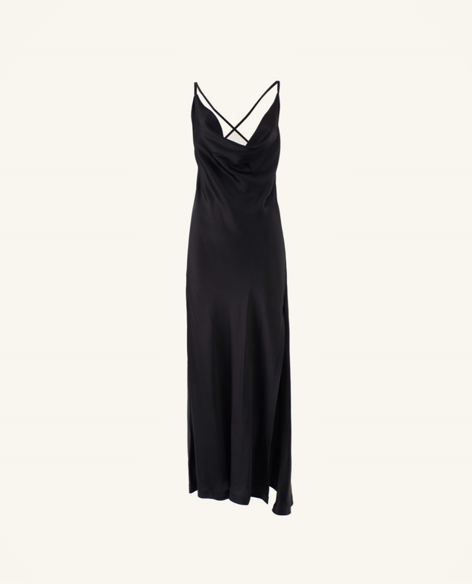 Vestito lungo Yes Zee in viscosa con spalline incrociate