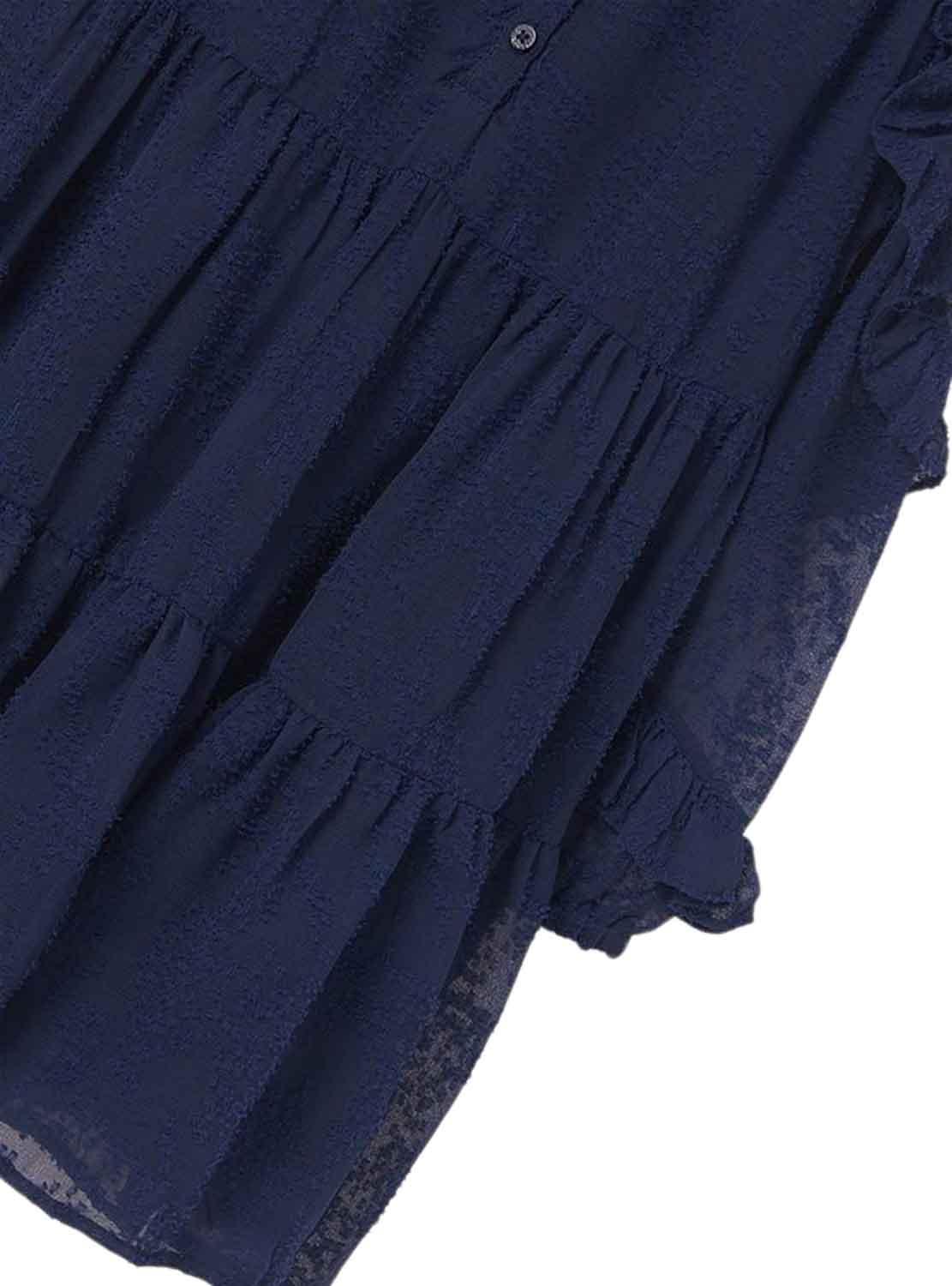 Vestito Mayoral Gasa Fantasia Blu Navy per Bambina