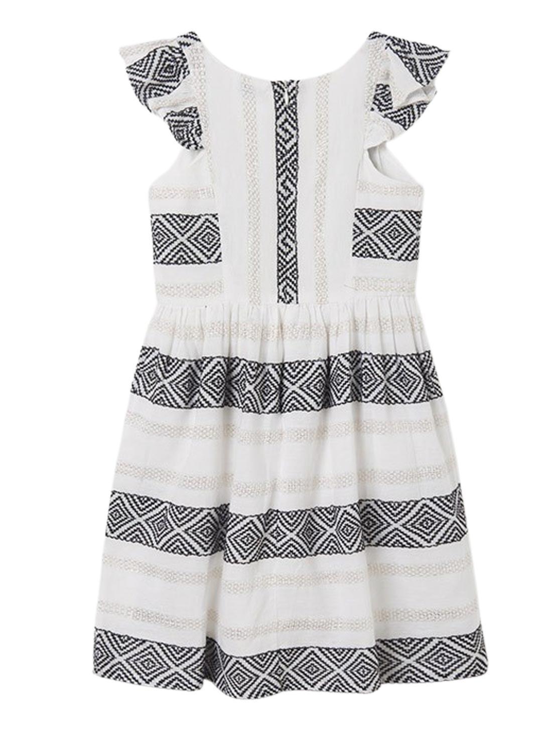Vestito Mayoral Jacquard Lurex Bianco per Bambina