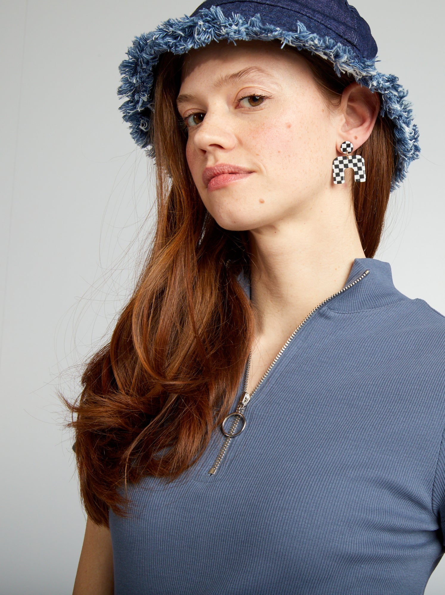 Vestito midi in maglia a coste - BLU
