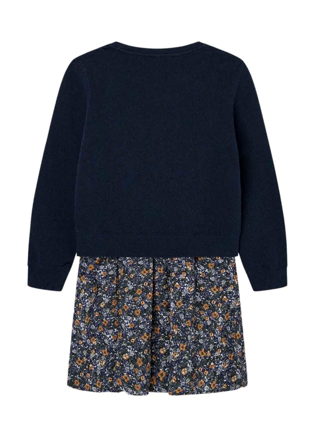 Vestito Pepe Jeans Tessa Blu Navy per Bambina
