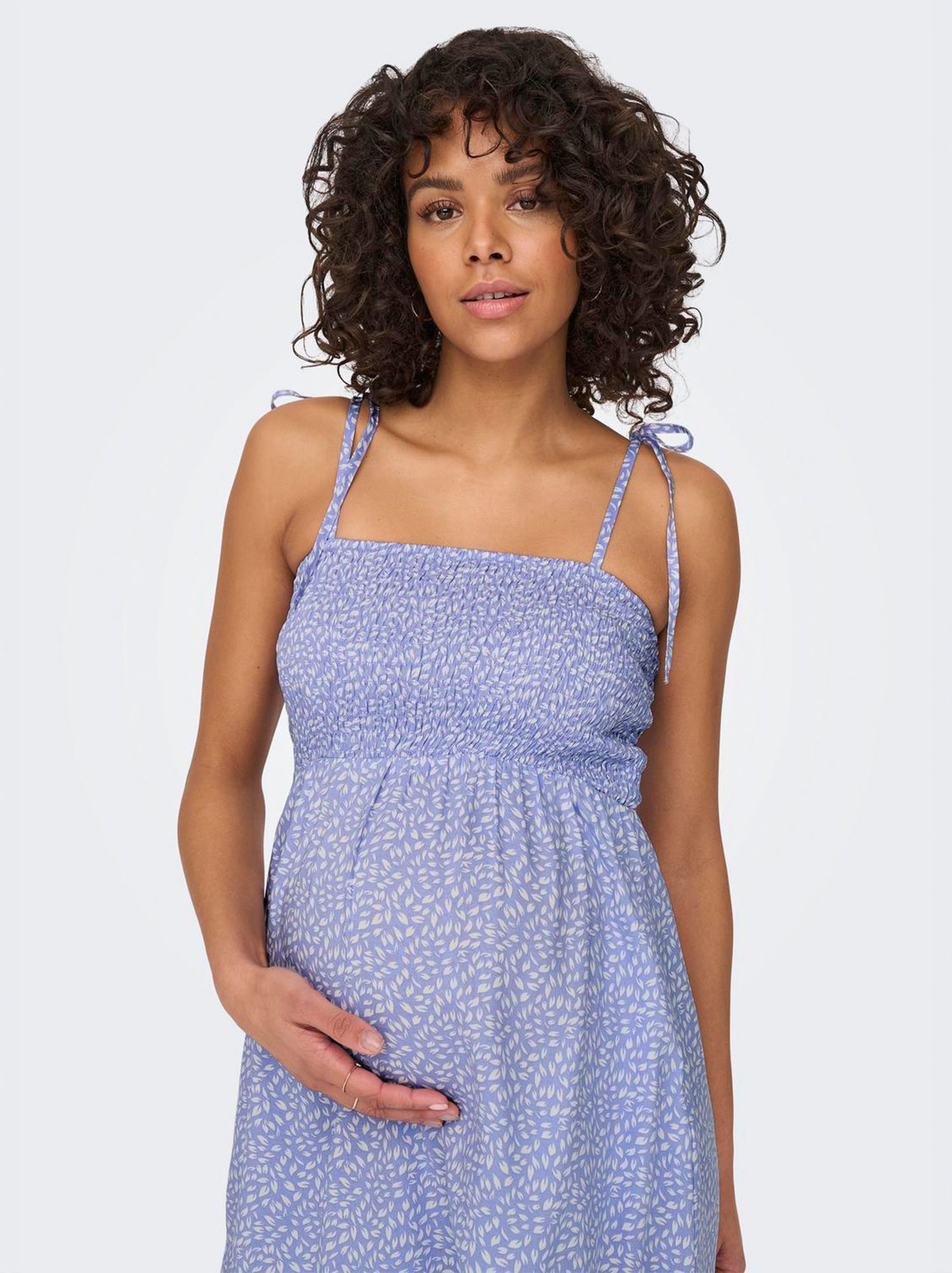 Vestito premaman con spalline sottili - BLU