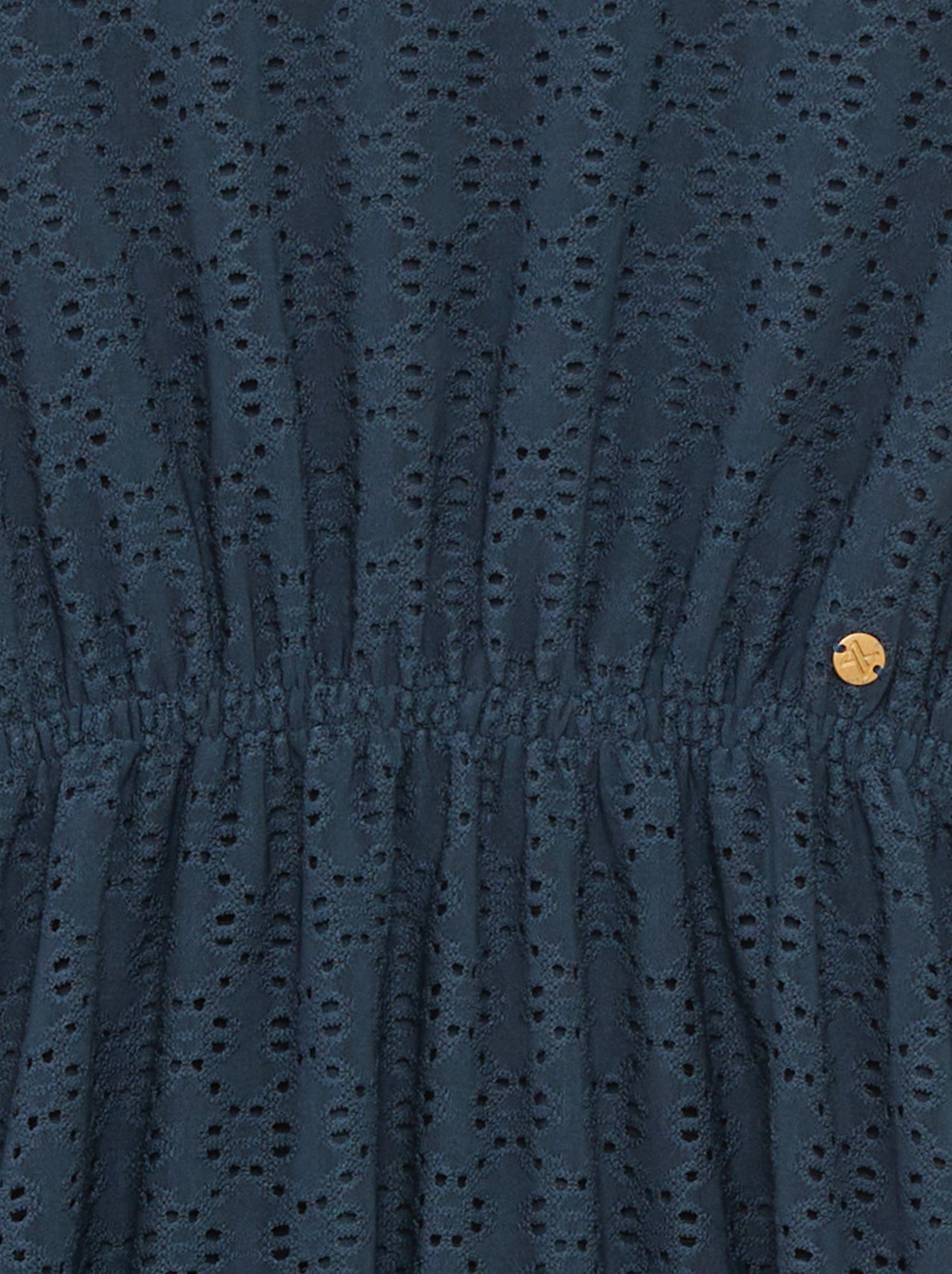 Vestito sciancrato in maglia traforata - BLU
