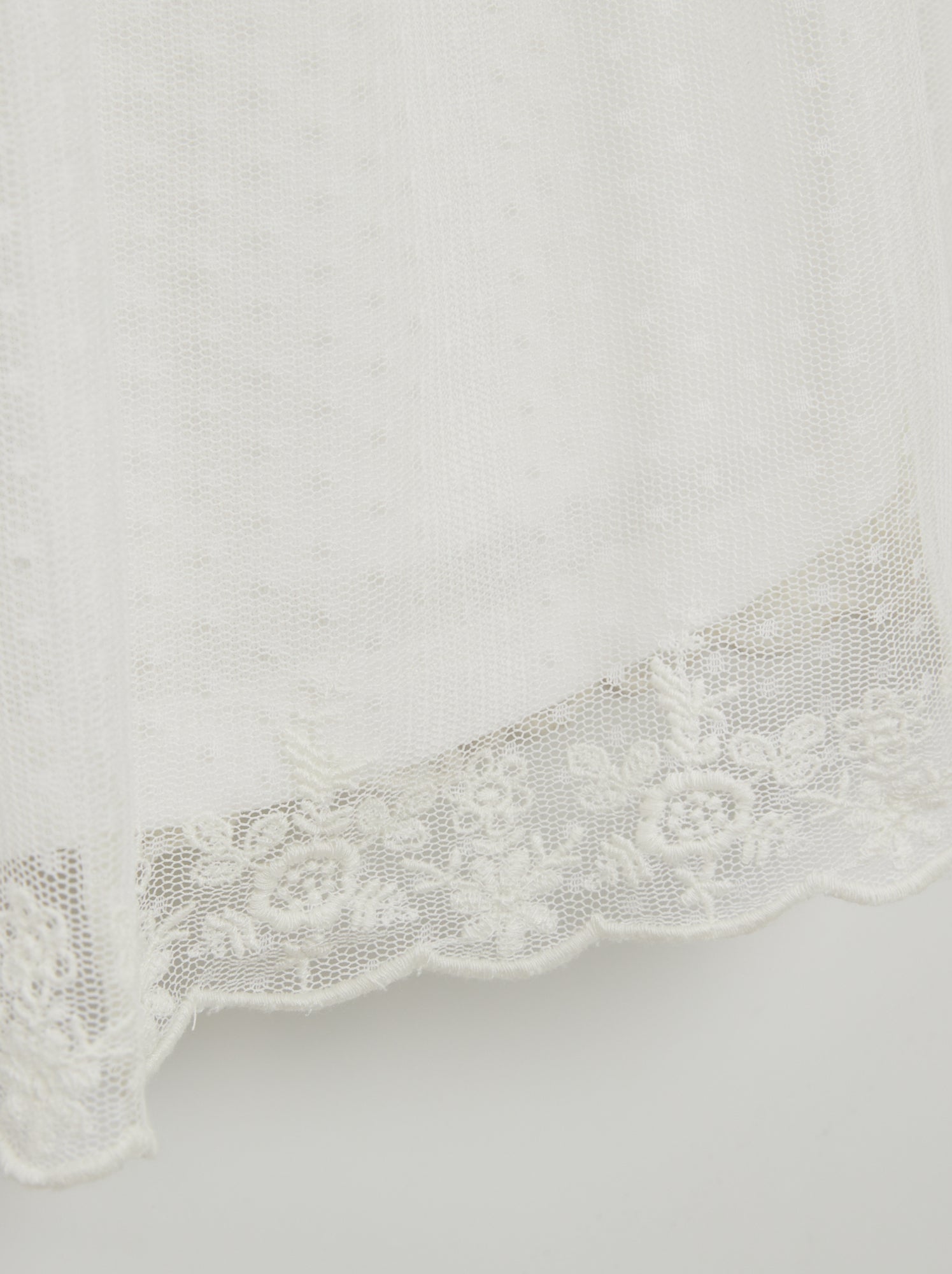 Vestito trapezio in tulle plumetis - BIANCO