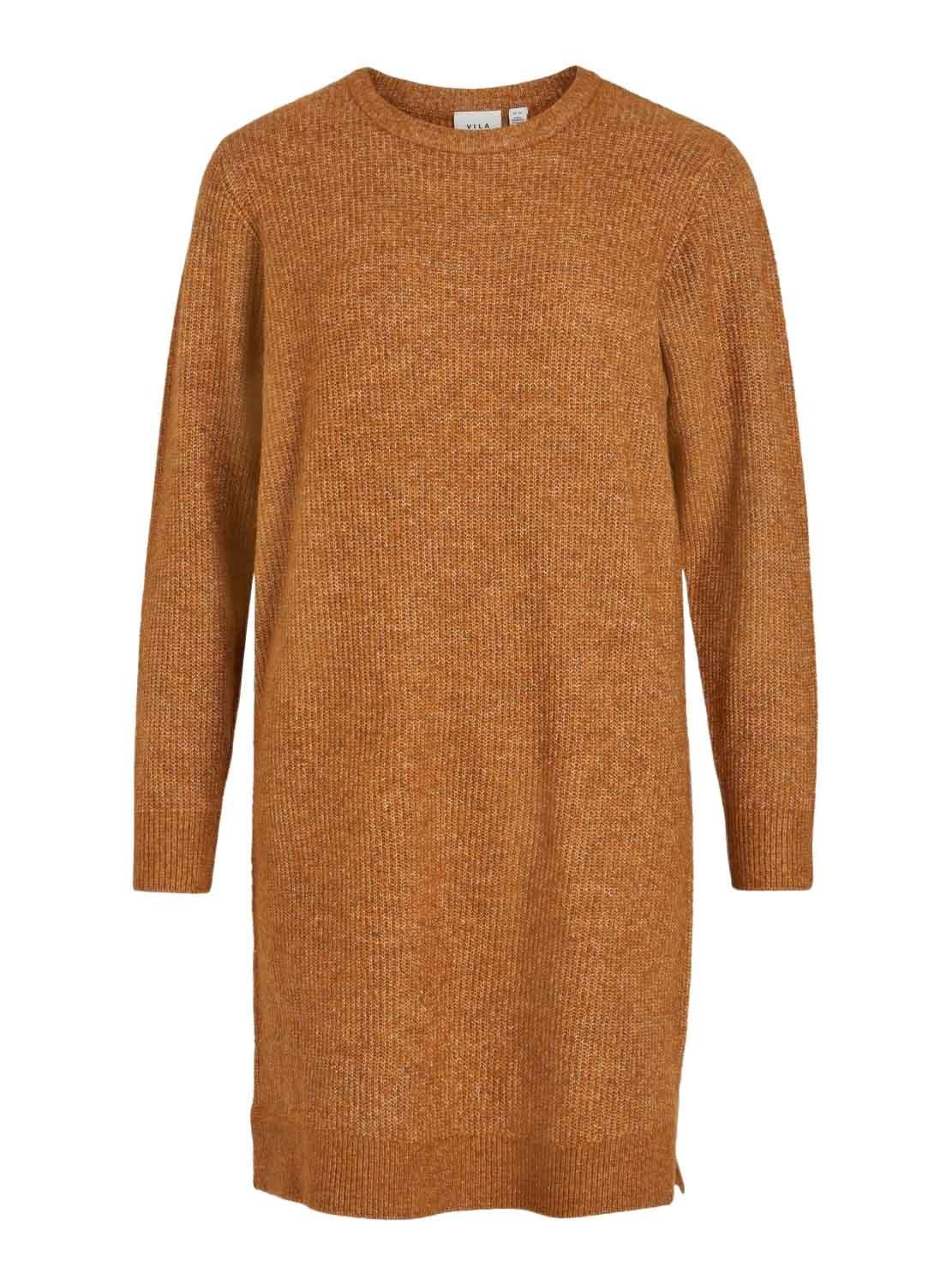 Vestito Vila Vimathilda Marrone per Donna