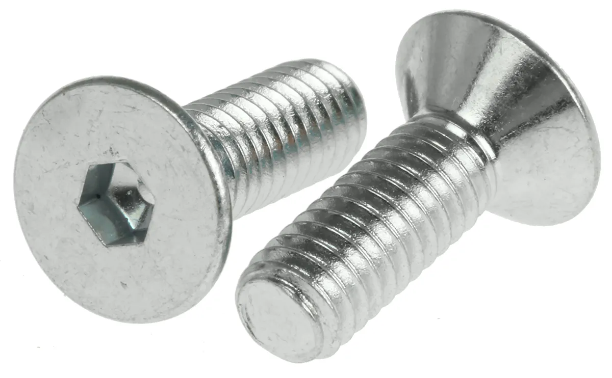 Vite a brugola in acciaio zincato lucido RS PRO, filettatura M4 x 12mm