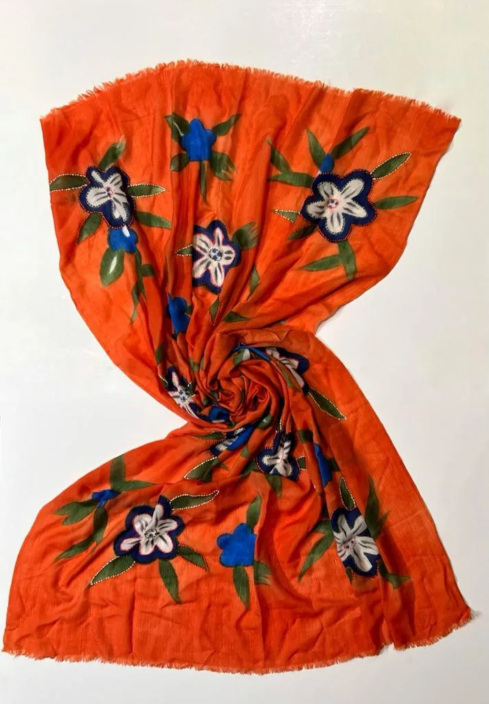 W2-Ibisco Sciarpa 2088 Arancio  