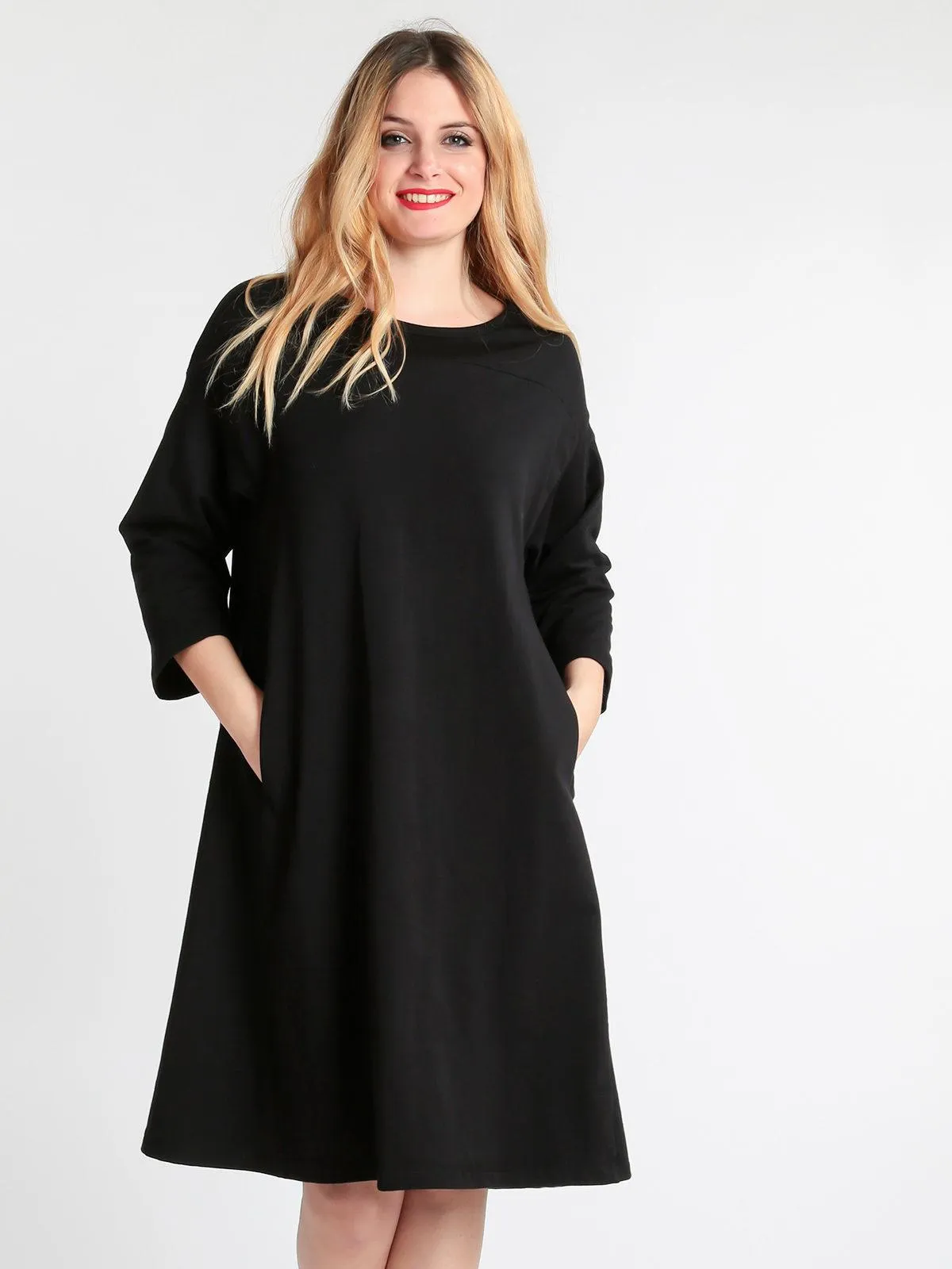 Wendy Trendy Robe mi-longue à manches longues