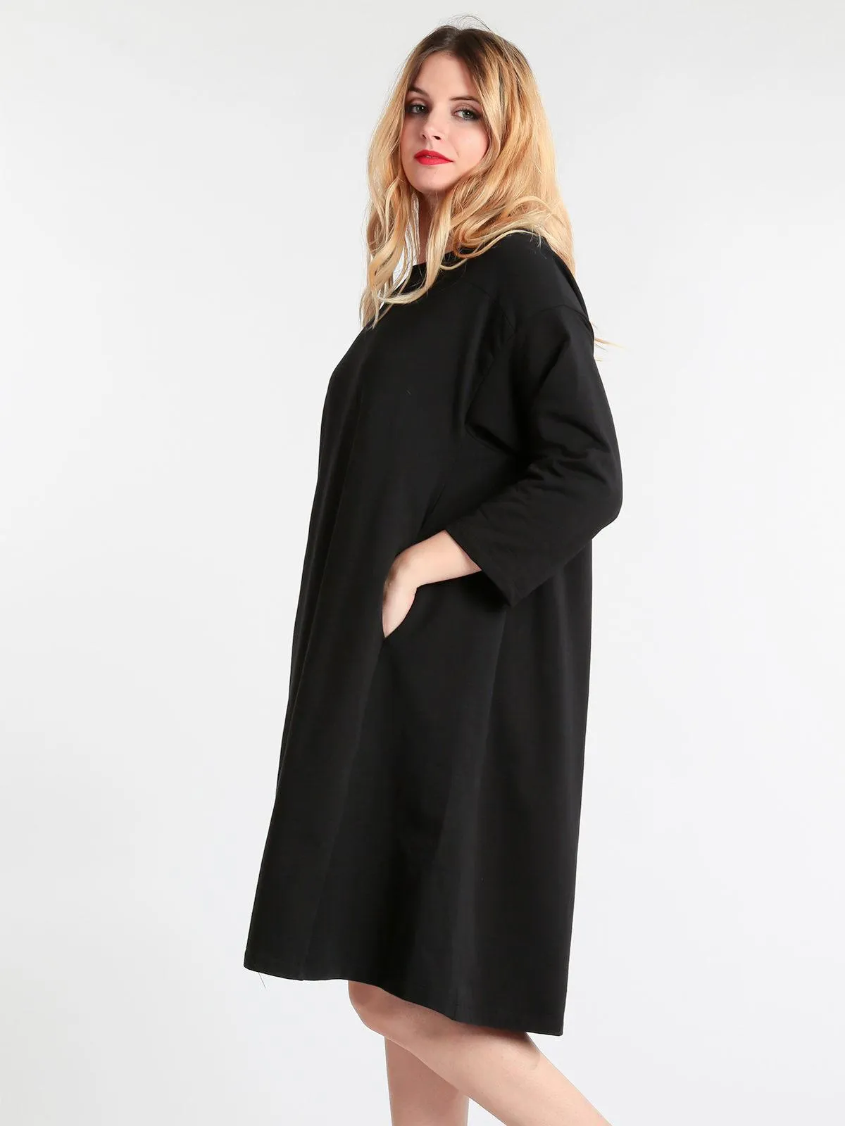 Wendy Trendy Robe mi-longue à manches longues