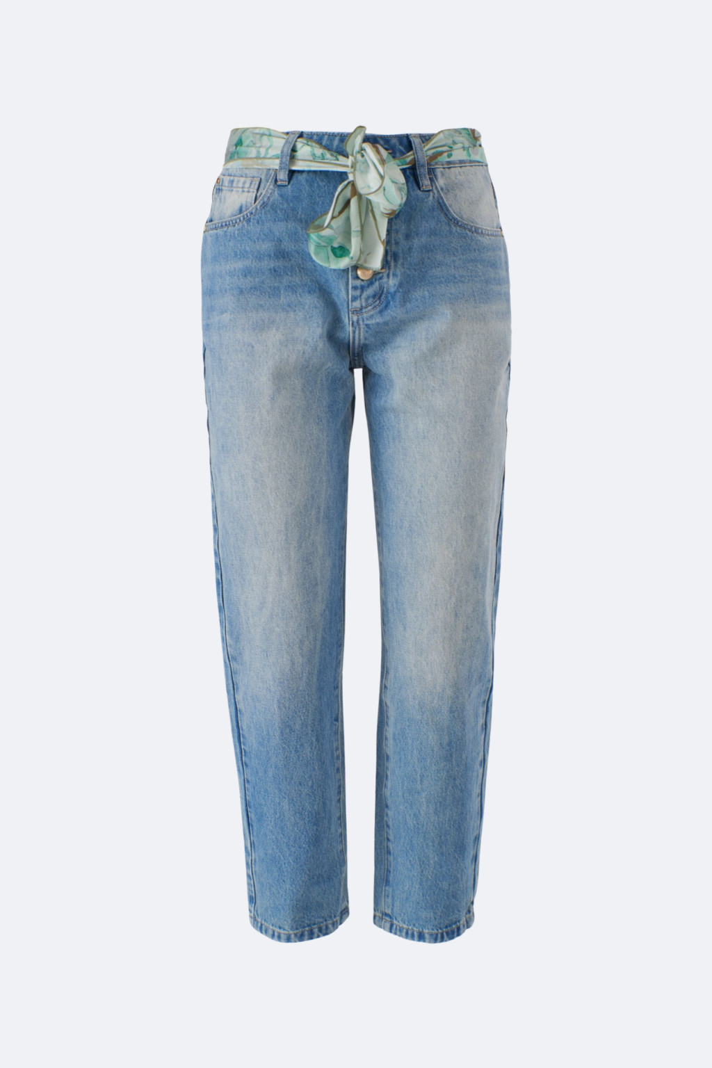 YES-ZEE JEANS DONNA 5 TASCHE CON FOULARD  P314