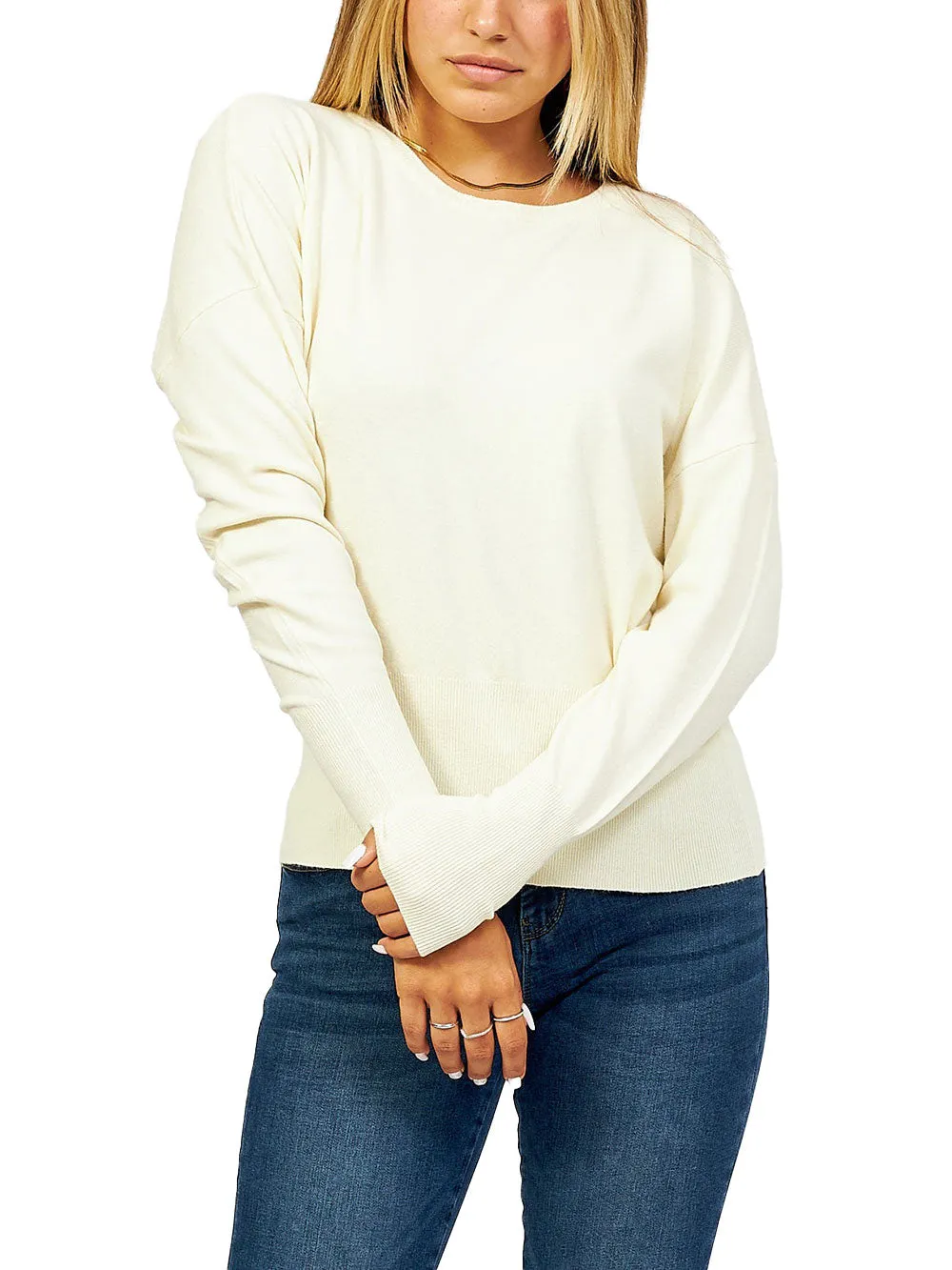 YES ZEE Maglione Donna - Bianco modello M051