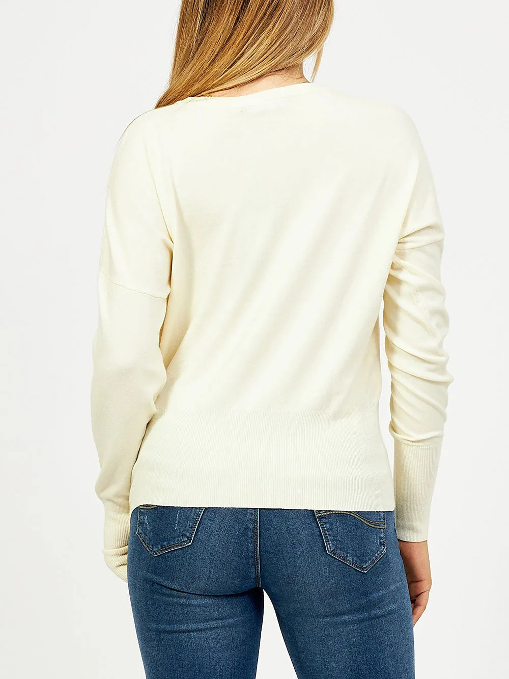 YES ZEE Maglione Donna - Bianco modello M051