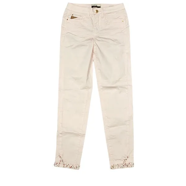 Yes Zee Pantalone 5 tasche donna Push Up P306 FS00 0441 1996 rosa chiaro