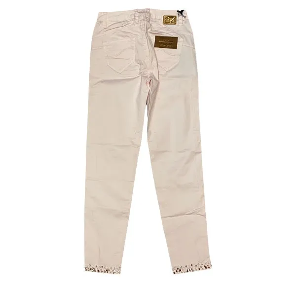 Yes Zee Pantalone 5 tasche donna Push Up P306 FS00 0441 1996 rosa chiaro