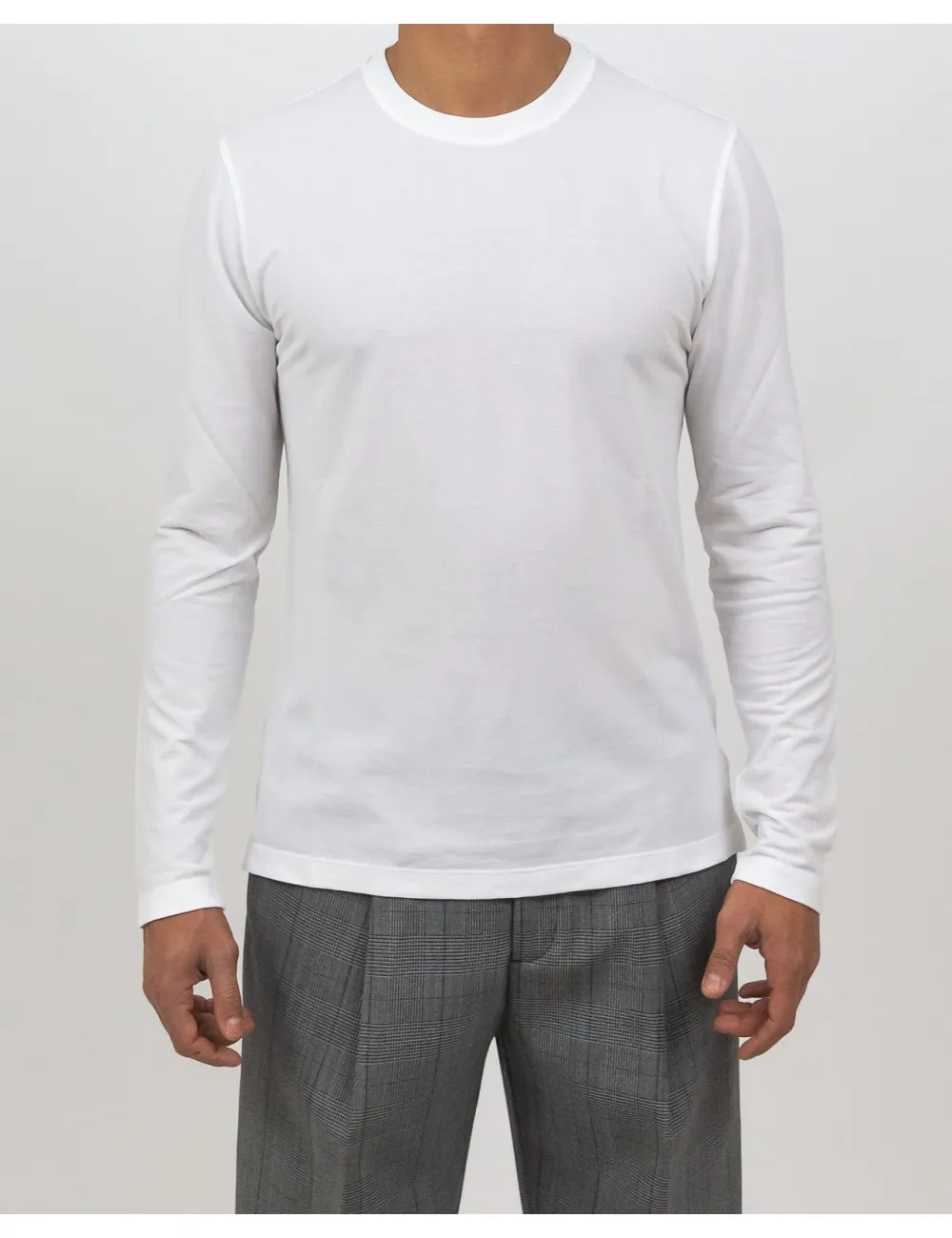 Zanone - T-shirt Sottogiacca Manica Lunga Bianca Uomo