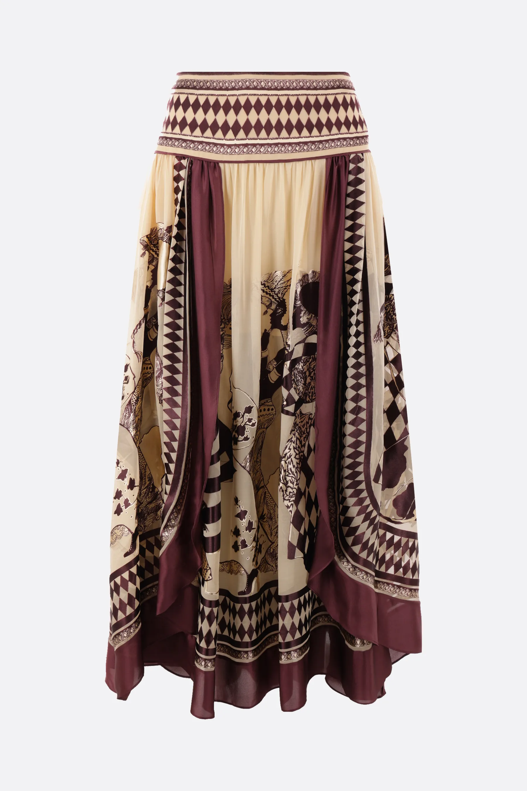  ZIMMERMANN gonna lunga Illustration Otto in chiffon 