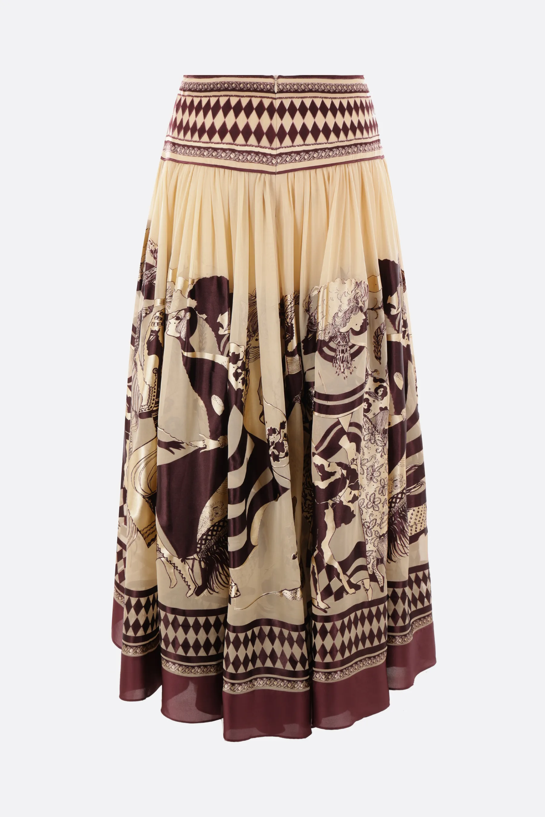  ZIMMERMANN gonna lunga Illustration Otto in chiffon 